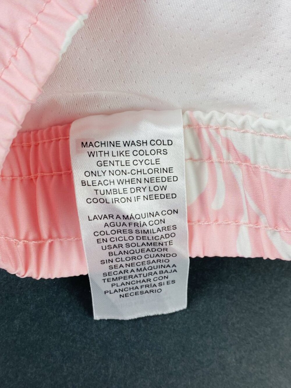 Quiksilver Mens XL Pink Tropical Swim Shorts Drawstring Waistband w/ Pockets - Picture 5 of 15